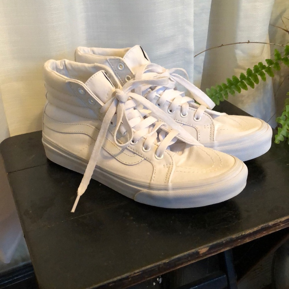 White high top vans authentics